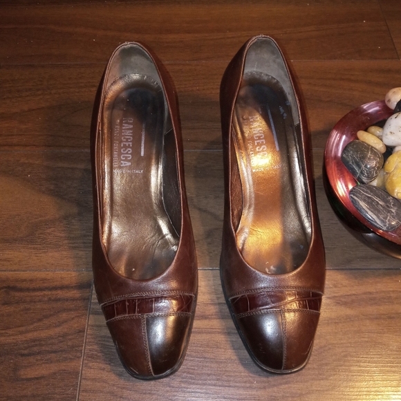 Renzo Fontanelli vintage leather shoes elegant Italy heels - Picture 3 of 9